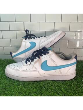 Nike Court Vison Low Mens 11 DM1187-100 White Turquoise